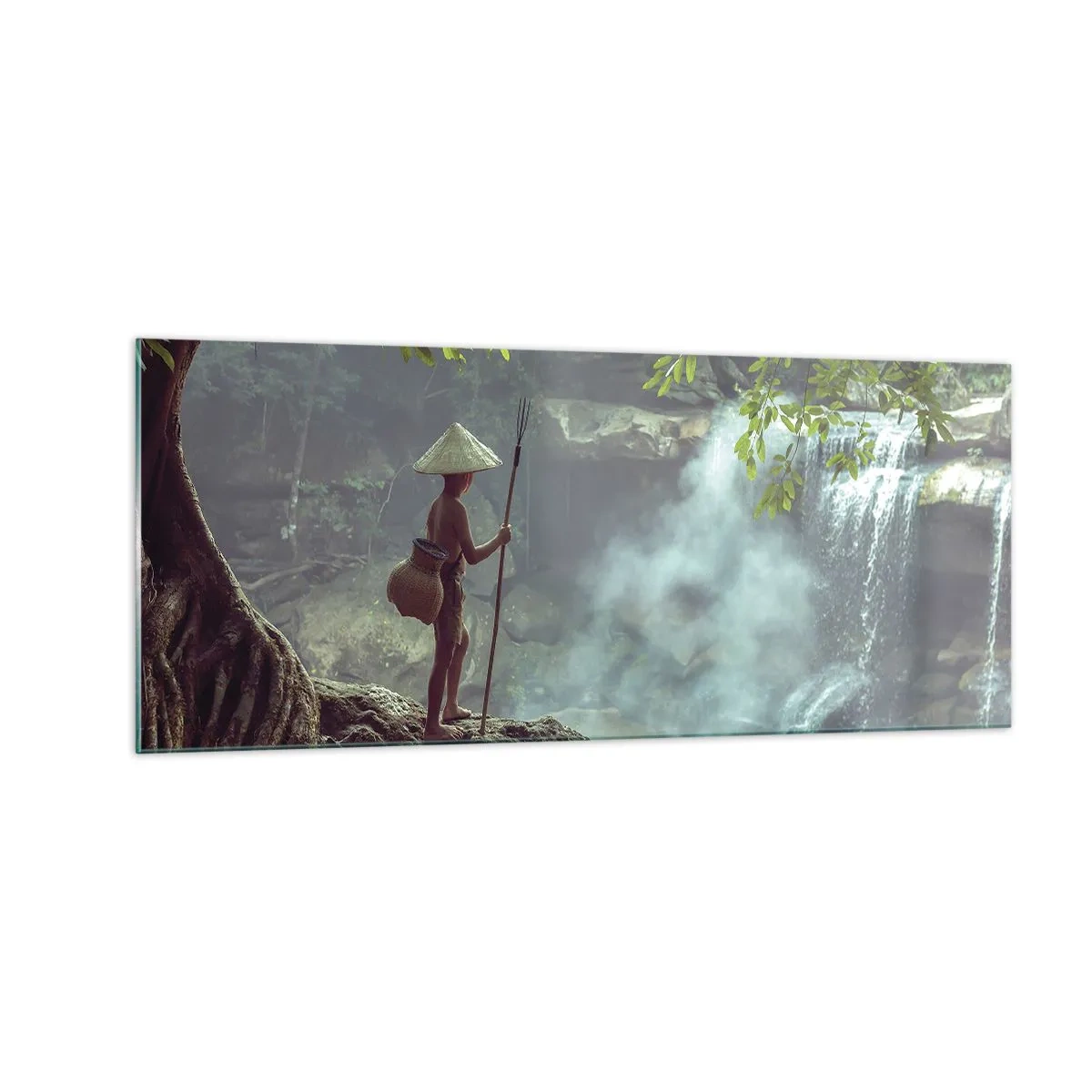 Billede på glas - Venlig med naturen - 100x40 cm