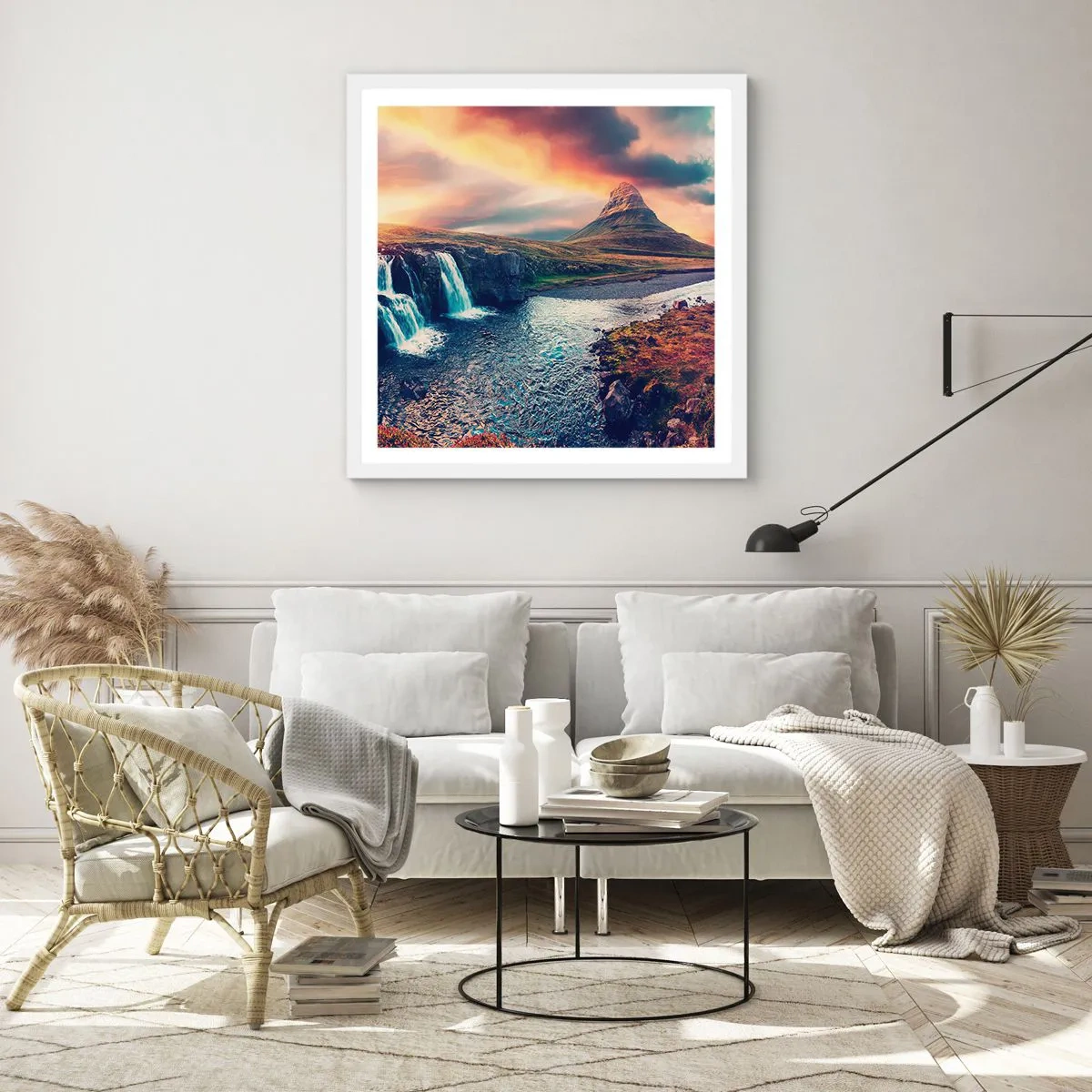 Plakat i hvid ramme - I naturens majestæt - 60x60 cm