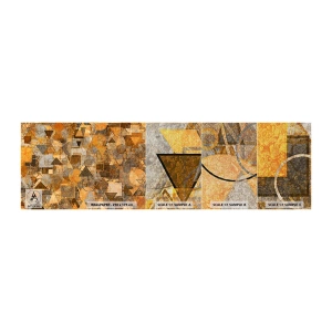 Prøve Fototapet Premium Canvas - Verden i form - Abstraktion, Stykke, Moderne mønster - 100x30 cm