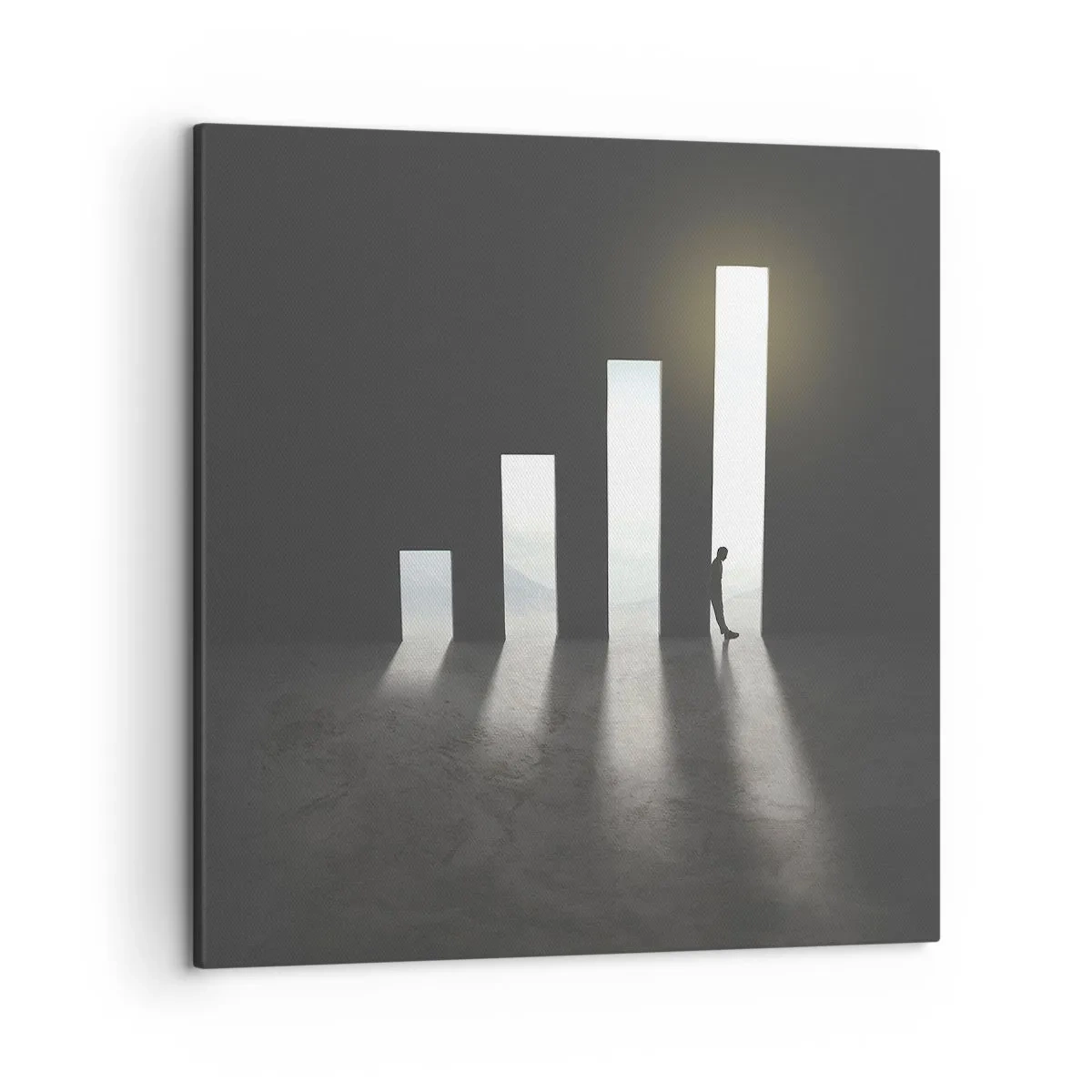 Lærredstryk - Billede på lærred - Succes - et indtryk - 50x50 cm