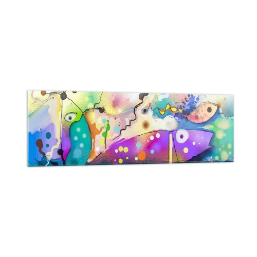 Billede på glas - Ingen ord! - 160x50 cm