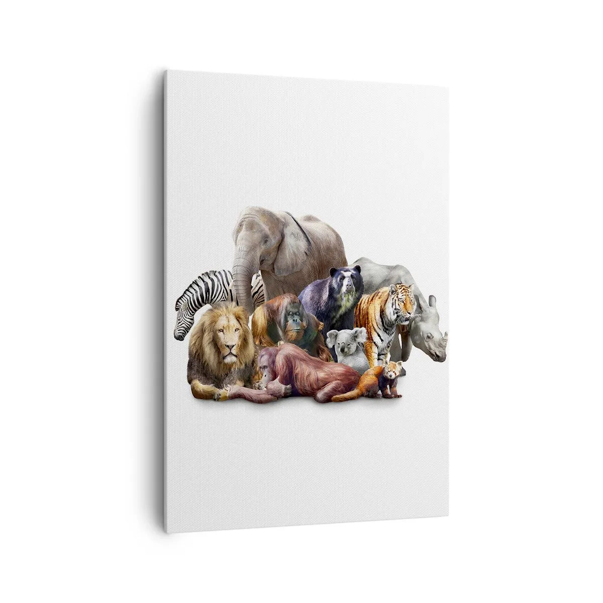 Lærredstryk - Billede på lærred - Afrikansk familiefotografi - 70x100 cm