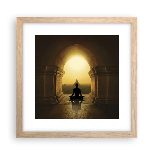 Plakat i ramme af lyst egetræ - Fuldkommen harmoni - 30x30 cm