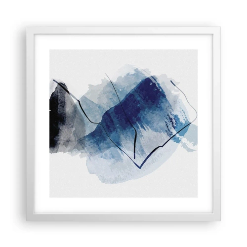 Plakat i hvid ramme - Isbjerg - 40x40 cm