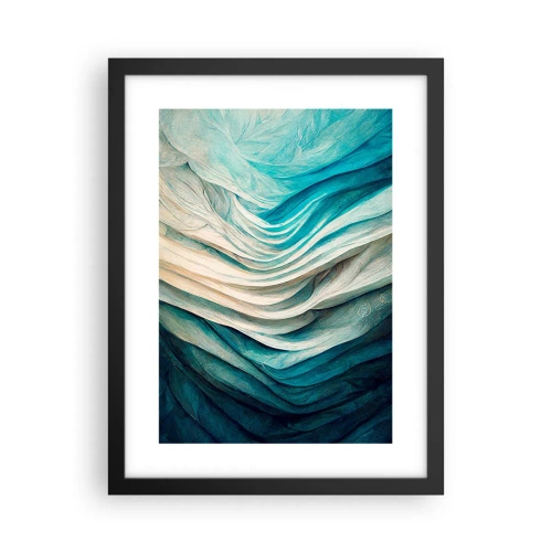 Plakat i sort ramme - Blå umættelighed - 30x40 cm