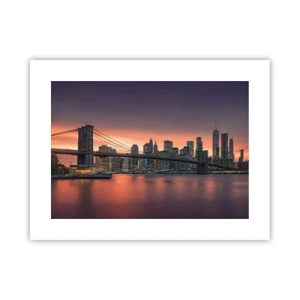 Plakat - Sænket i lilla stilhed - 40x30 cm