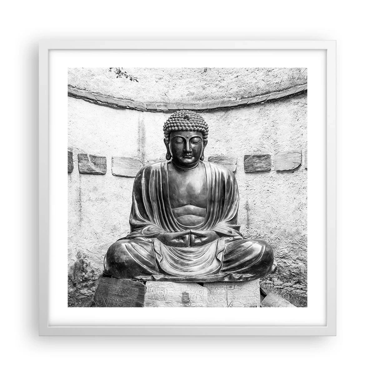 Plakat i hvid ramme - Ved fredens kilde - 50x50 cm