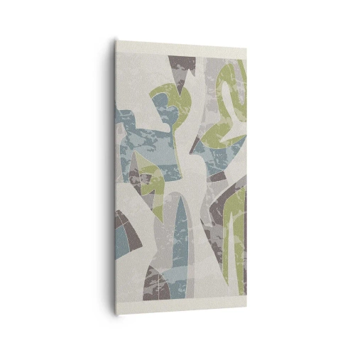 Lærredstryk - Billede på lærred - Komposition bag glas - 65x120 cm