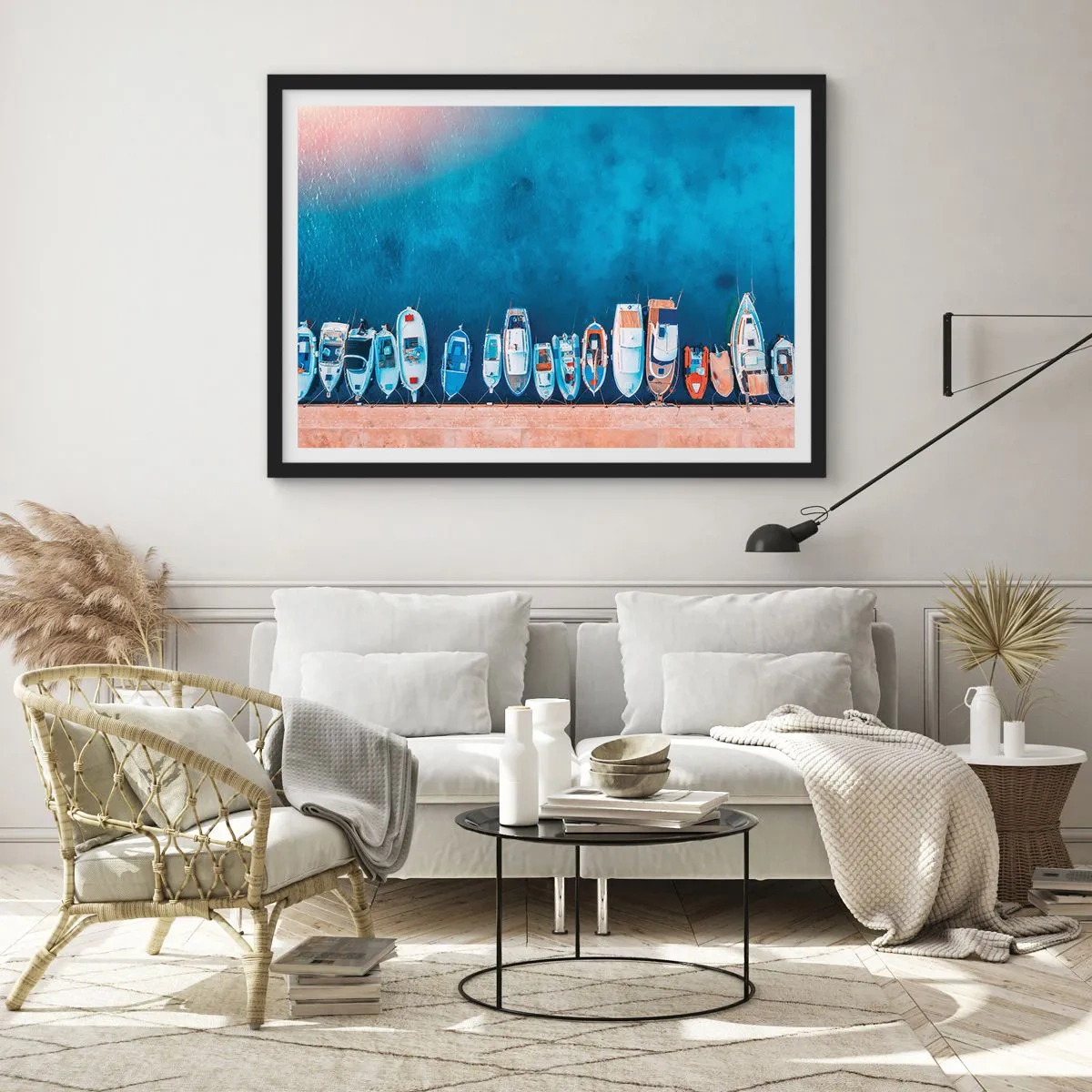 Plakat i sort ramme - I én række - 70x50 cm