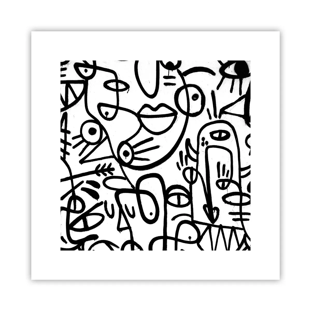 Plakat - Ansigter og luftspejlinger - 30x30 cm