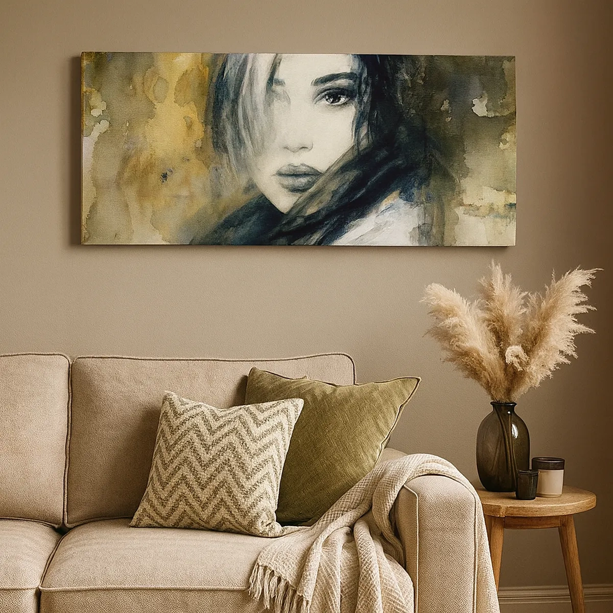 Lærredstryk - Billede på lærred - mere uskyldig eller sensuel? - 30x30 cm