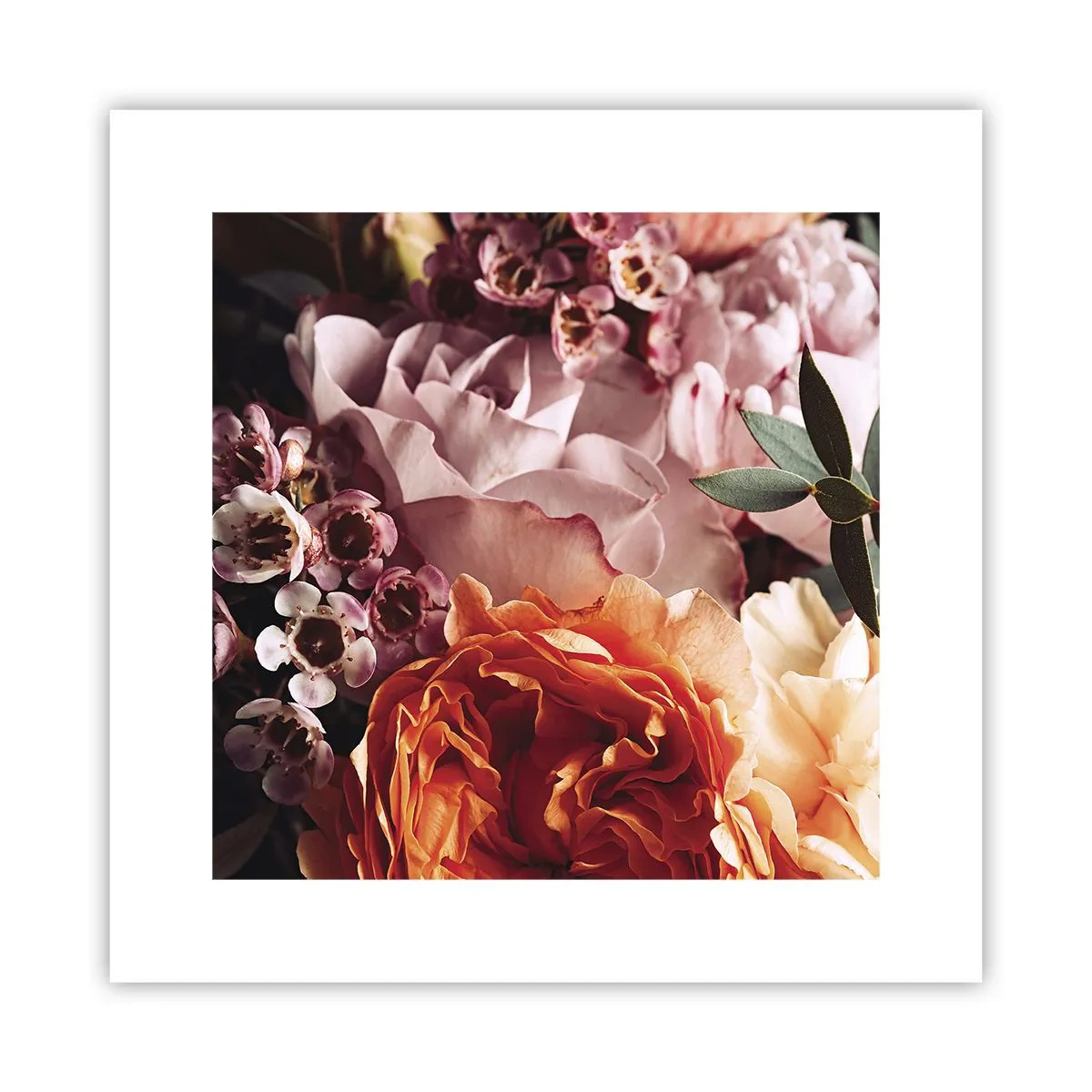 Plakat - Indhyllet i skønhed - 30x30 cm