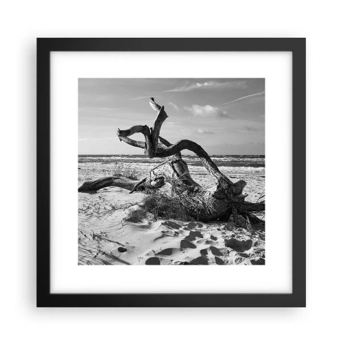 Plakat i sort ramme - Havets skulptur - 30x30 cm