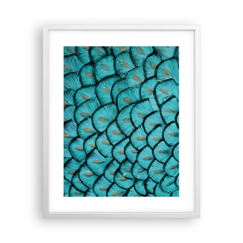 Plakat i hvid ramme - Den store fjer-galla - 40x50 cm