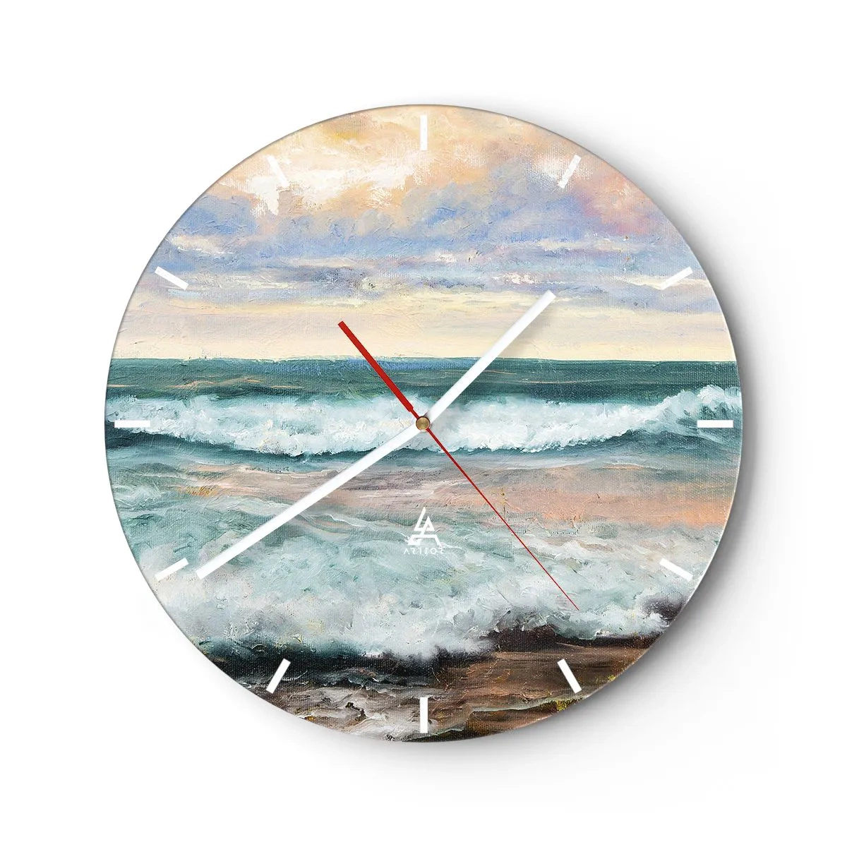 Vægur, Uret - Her vil du glatte din sjæl - 40x40 cm