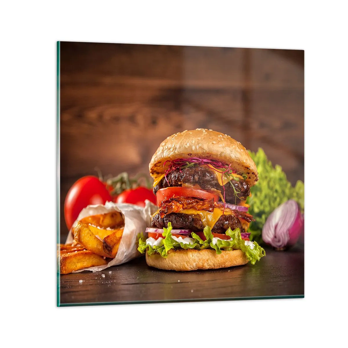 Billede på glas - Forbudt frugt - 60x60 cm