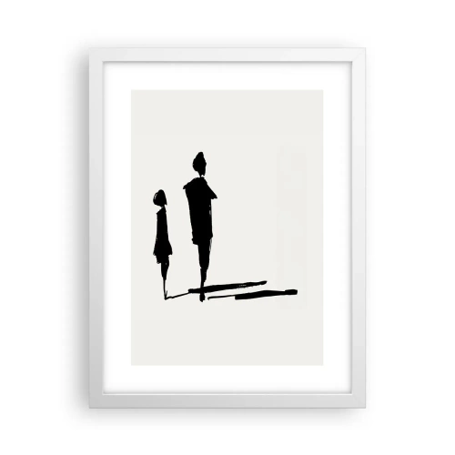 Plakat i hvid ramme - Sikkert sammen? - 30x40 cm