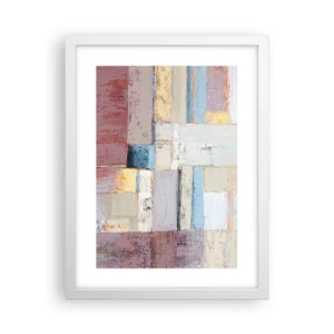 Plakat i hvid ramme - Geometriens ro - 30x40 cm