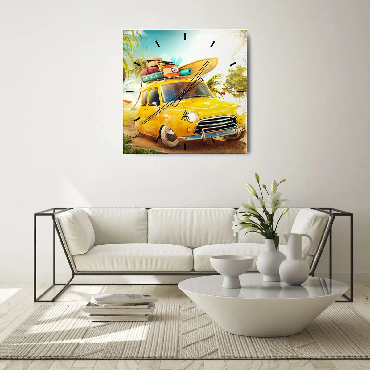 Vægur, Uret - En rejse for mere end et smil - 30x30 cm