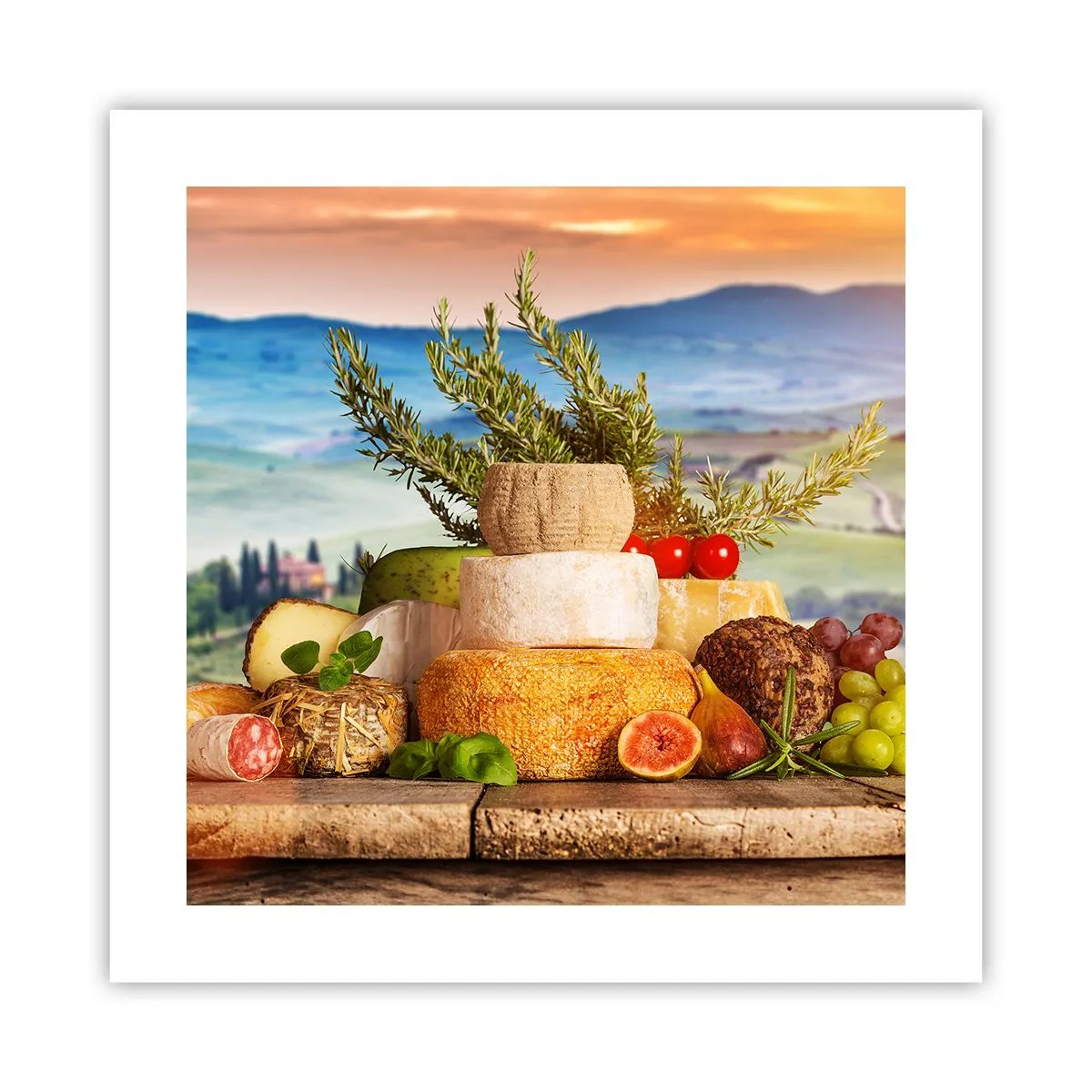 Plakat - Italiensk livsglæde - 40x40 cm