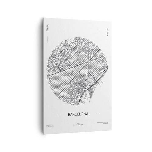 Lærredstryk - Billede på lærred - Barcelonas anatomi - 80x120 cm