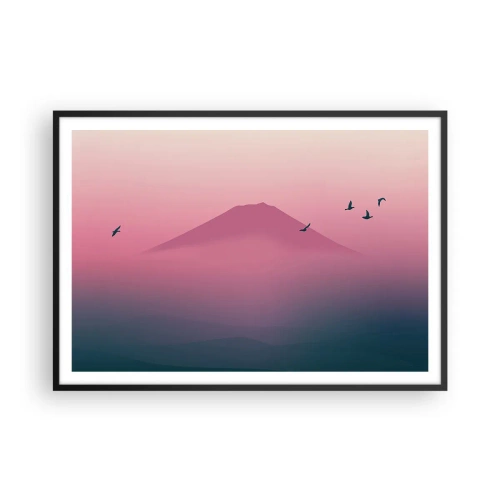 Plakat i sort ramme - Vandrer over skyerne - 100x70 cm