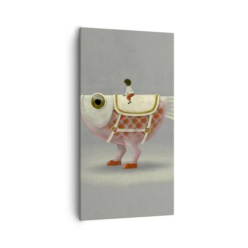 Lærredstryk - Billede på lærred - Rybonski rytter - 55x100 cm