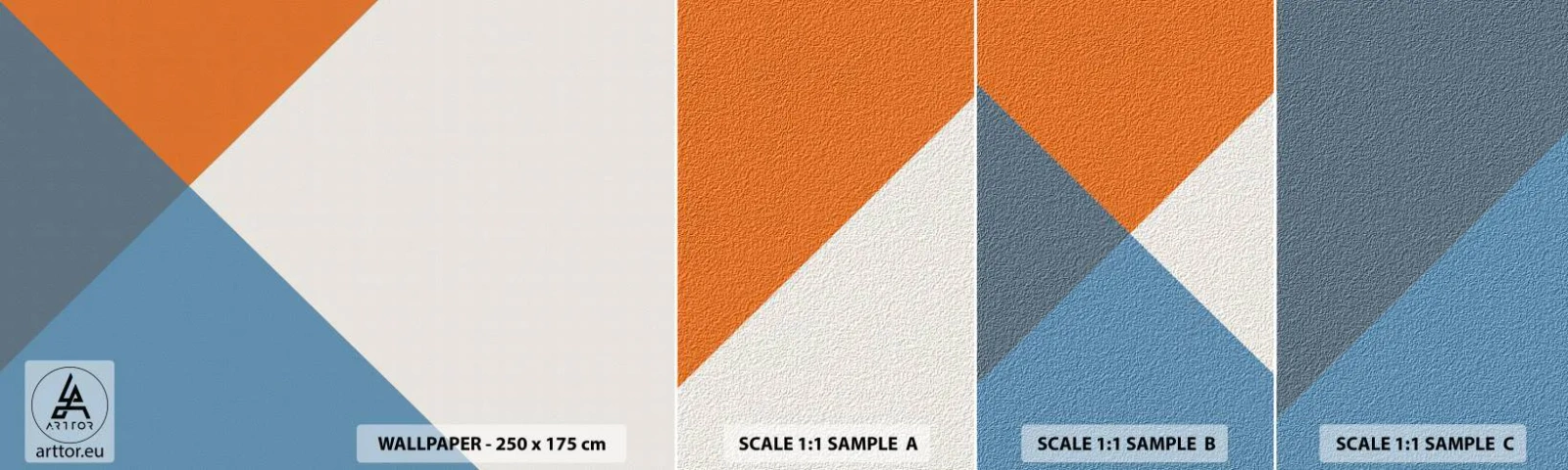 Fototapet Prøve Standard Eco - Med hensyn til ... - Abstraktion, Stykke, Moderne kunst - 100x30 cm
