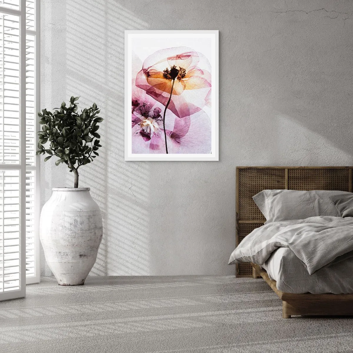Plakat i hvid ramme - Blomsterlegeme dias - 70x100 cm