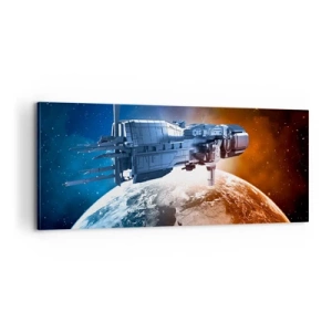 Lærredstryk - Billede på lærred - Forsigtig observatør - 100x40 cm