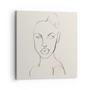 Lærredstryk - Billede på lærred - Omrids af sensualitet - 70x70 cm