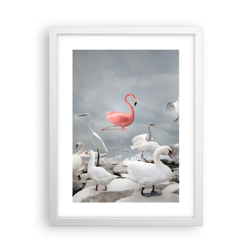 Plakat i hvid ramme - Hvor kommer jeg fra? - 30x40 cm