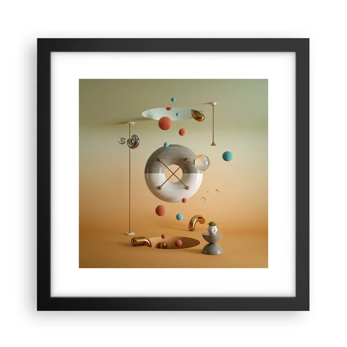 Plakat i sort ramme - Alt kan ske - 30x30 cm