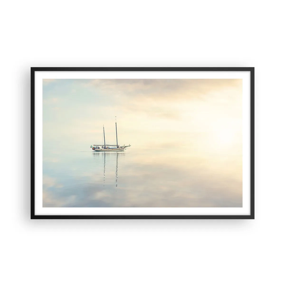 Plakat i sort ramme - I et hav af stilhed - 91x61 cm