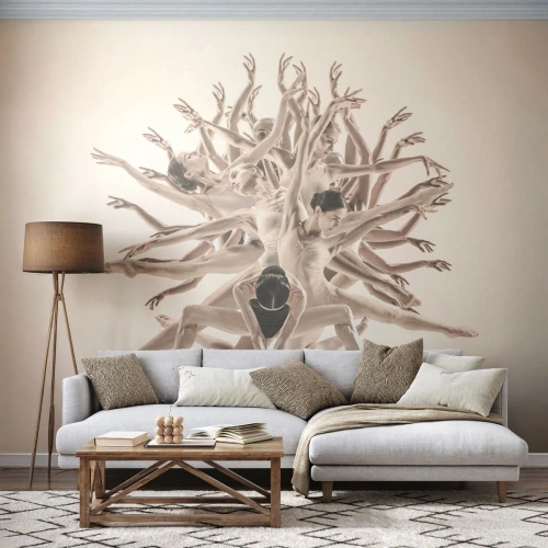 Fototapet Premium Canvas - Blomstrende i dans - Abstraktion, Stykke, Ballet - 100x70 cm