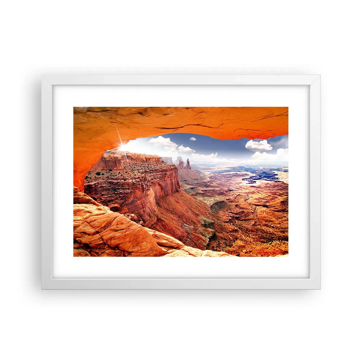 Plakat i hvid ramme - Udskåret af naturen selv - 40x30 cm