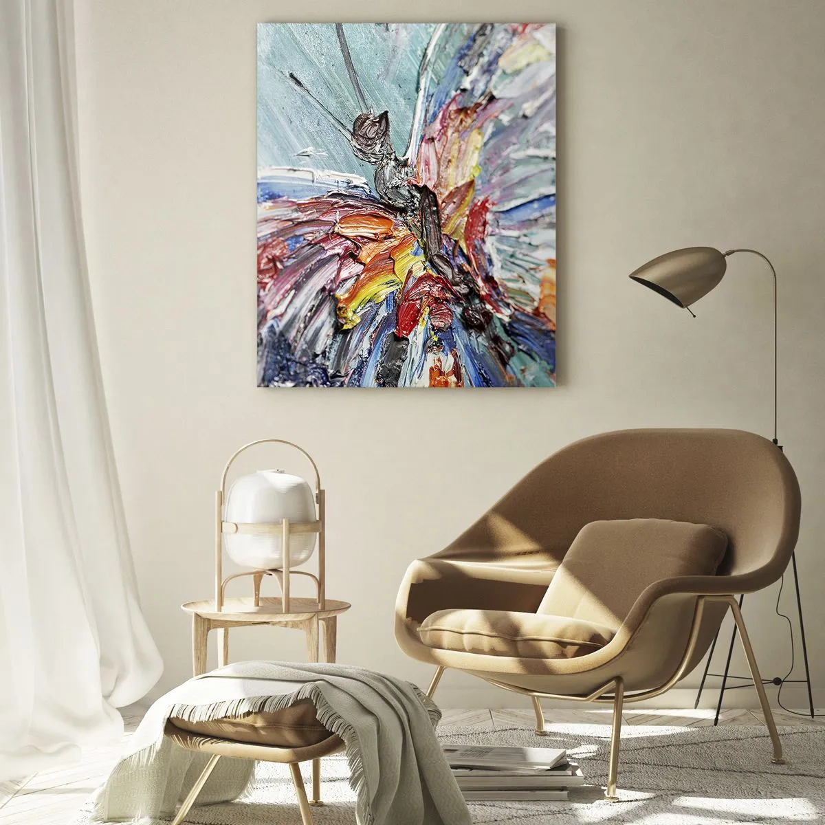 Billede på glas - Malet af naturen - 50x70 cm