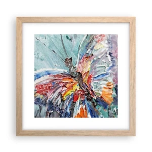 Plakat i ramme af lyst egetræ - Malet af naturen - 30x30 cm