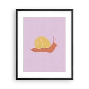 Plakat i sort ramme - Der er ingen hastværk - 40x50 cm