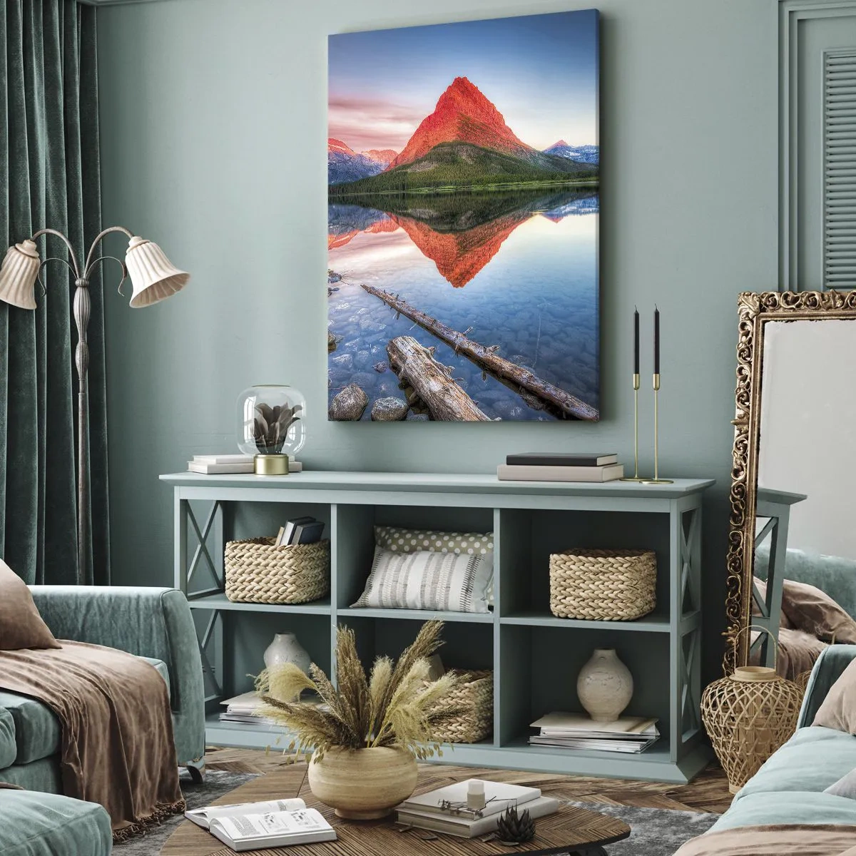 Lærredstryk - Billede på lærred - Varme og kulde - 65x120 cm