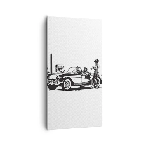 Lærredstryk - Billede på lærred - 60. - det ubekymrede Amerika - 55x100 cm