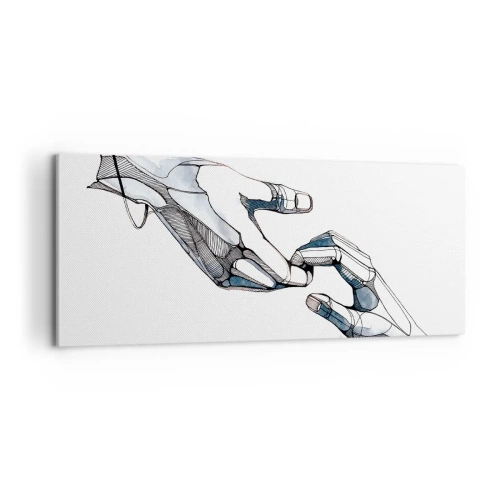 Lærredstryk - Billede på lærred - En god gestus - 100x40 cm