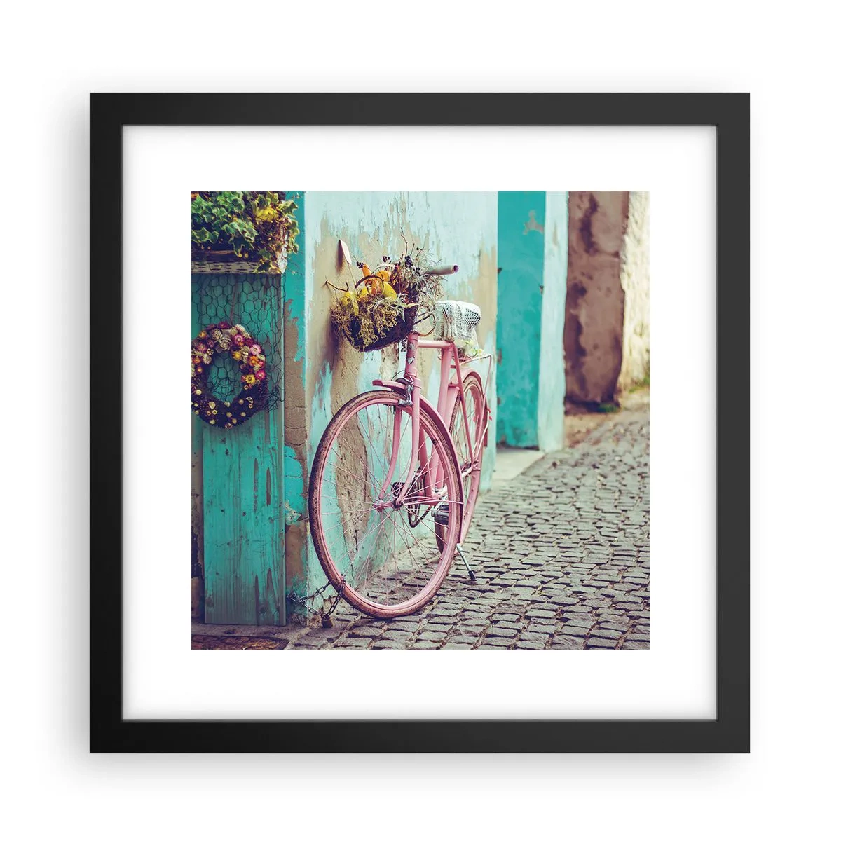 Plakat i sort ramme - Jeg vender tilbage om lidt - 30x30 cm