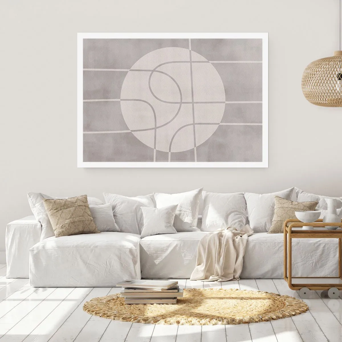 Plakat - Cirkulær og lige frem - 100x70 cm
