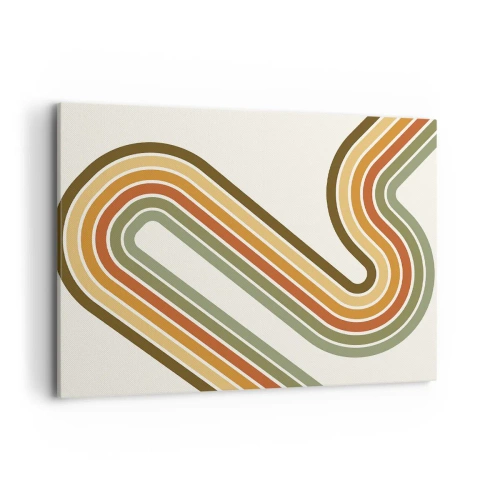 Lærredstryk - Billede på lærred - Zigzag til destinationen - 100x70 cm