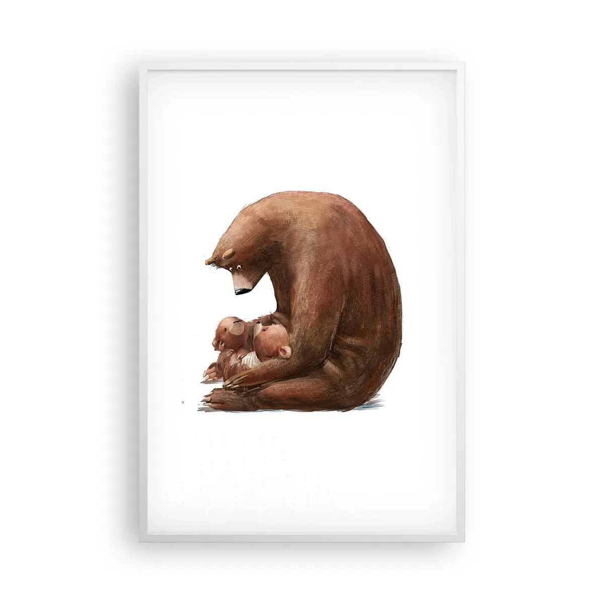 Plakat i hvid ramme - Drøm sødt, børn - 61x91 cm