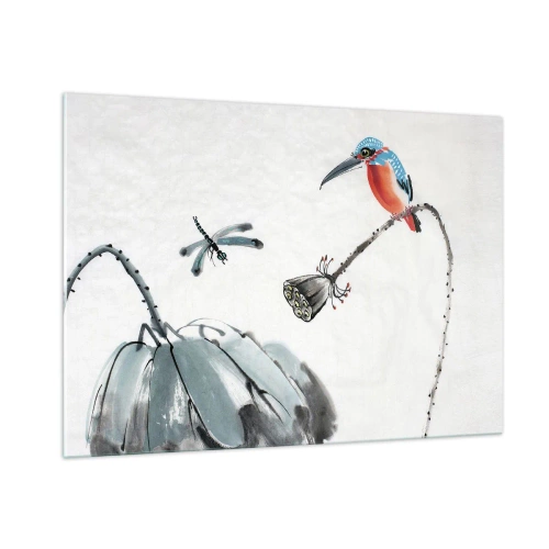 Billede på glas - Engenes liv - 100x70 cm