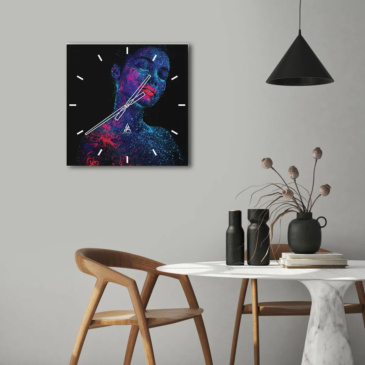 Vægur, Uret - I stjernestøv - 40x40 cm