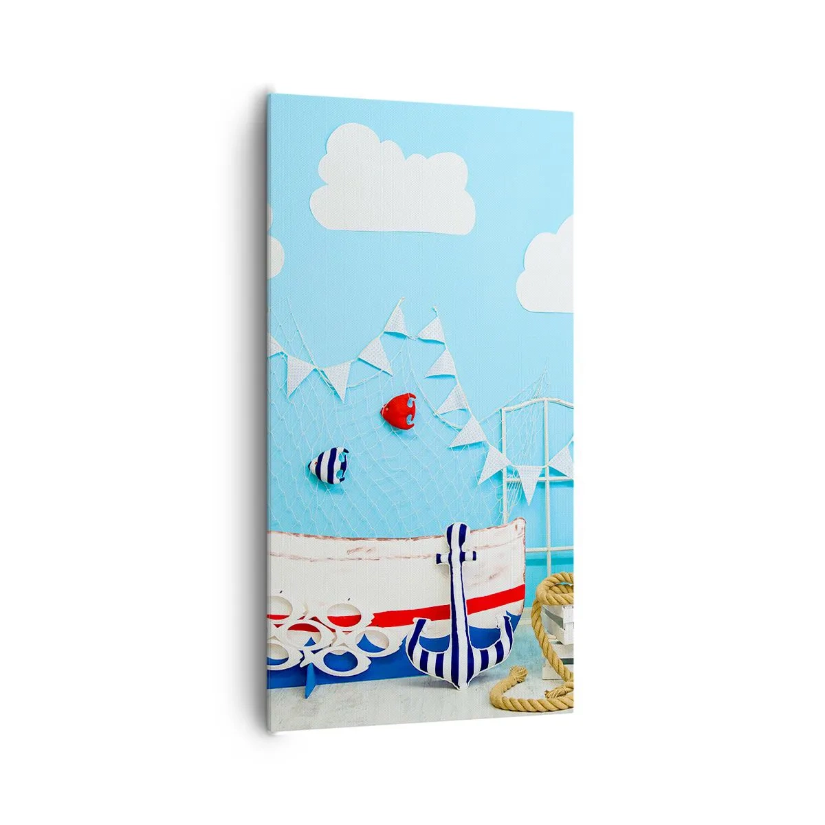 Lærredstryk - Billede på lærred - Et barns længsel efter eventyr - 65x120 cm