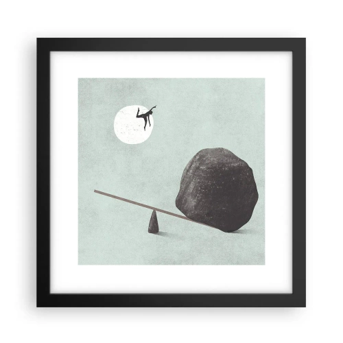 Plakat i sort ramme - En drøm går i opfyldelse - 30x30 cm